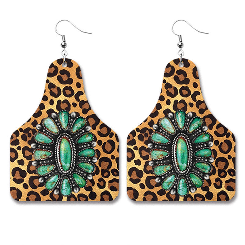 Wholesale 2Pairs/Pack Cow Leather Earrings